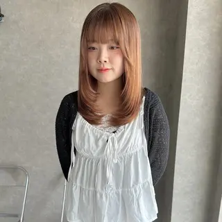 セミロング はちすか るかのヘアスタイル