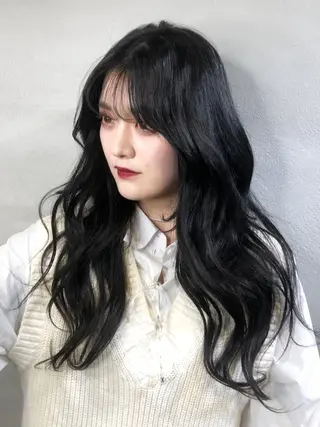 ロング カラー ブリーチなし透明感カ ラー×韓国ヘア♡ヒデのヘアスタイル