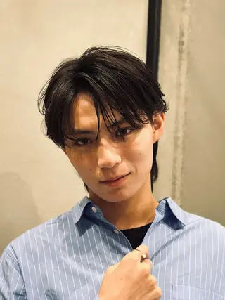 ショート パーマ メンズ 池袋センターパート No.1 裕大のヘアスタイル