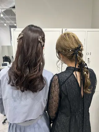 セミロング カラー ヘアアレンジ ボブ /ニュアンス/ satomi🧸💖のヘアスタイル