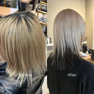 ミディアム カラー daiki 原宿のヘアスタイル