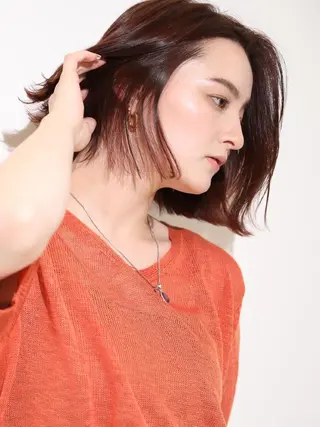 ミディアム カラー 畑中 さとこのヘアスタイル