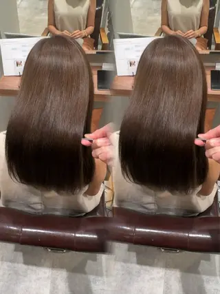 セミロング カラー ヘアアレンジ 新宿 /髪質改善 ヒュウガのヘアスタイル