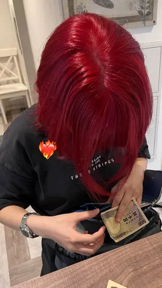 ミディアム カラー KANA🎀韓国 🇰🇷ハイライトのヘアスタイル