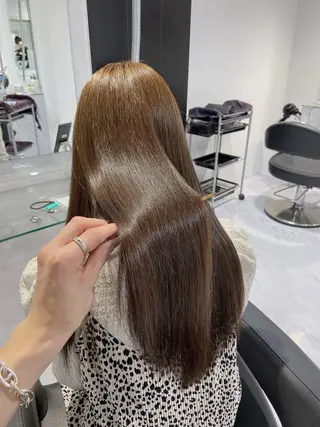 セミロング カラー ✨透明感、艶髪ヘア✨ 韓国ヘア特化💖のヘアスタイル