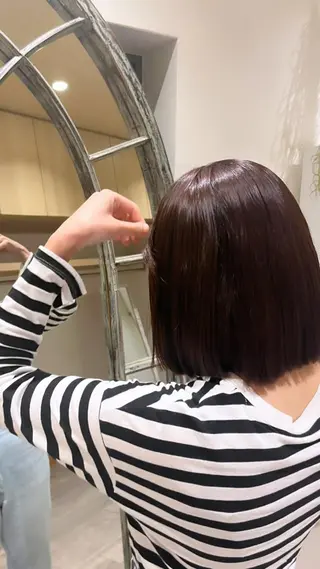ミディアム 💖しの💖韓国ヘア レイヤーカットのヘアスタイル