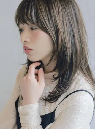 ロング 1%【横浜】 髪質改善&ケアカラーのヘアスタイル