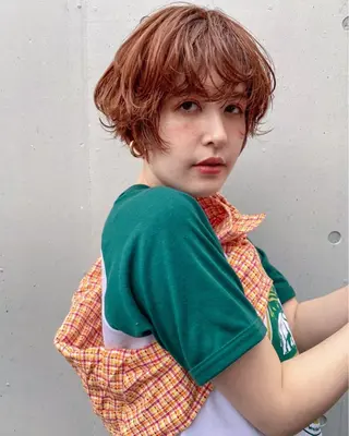 ショート カラー irwi/イルウィ所属・miku🎀門前仲町 ブリーチ・レイヤーのヘアスタイル