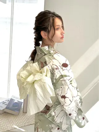 セミロング ヘアアレンジ ぱつっとボブ/ 小野あかねのその他イメージ