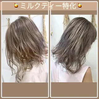 ミディアム カラー 学割 悟 韓国風艶髪縮毛矯正のヘアスタイル