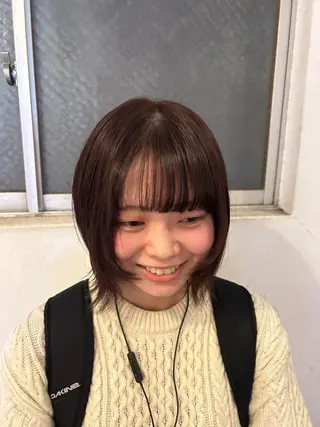 ショート カラー 愛結 暖色カラー🎀🩰のヘアスタイル