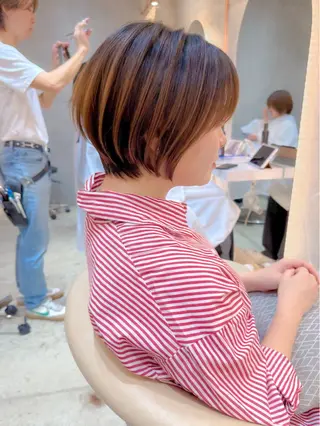 ショート カラー ボブ/ショート/ 縮毛矯正⚜️工藤昴のヘアスタイル