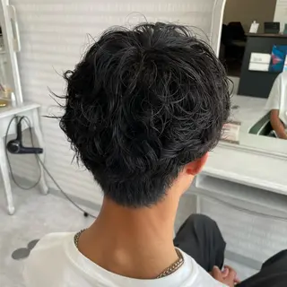 ショート パーマ メンズ CREAPY所属・CREAPY　日向野 利菜のヘアスタイル