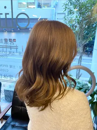 セミロング カラー 西田辺/ タカスナオヤのヘアスタイル