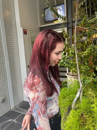 ロング カラー メンズパーマ/ブリー チ/motokiのヘアスタイル