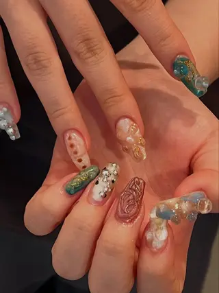 ネイル 文 /個性派ネイルのネイルデザイン