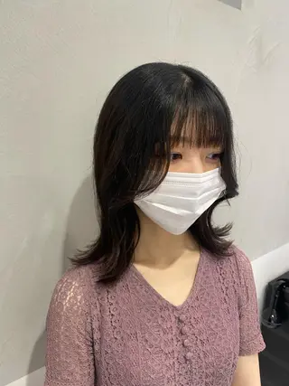 ミディアム カラー ナチュラル/韓国💎 haruka 💎のヘアスタイル