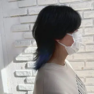 ミディアム カラー メンズパーマ 本多のヘアスタイル