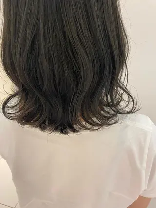 ミディアム カラー YUI🍊 ボブ/メンズパーマのヘアスタイル