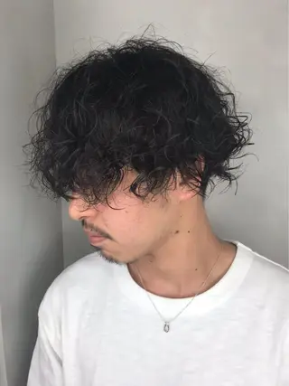 ショート パーマ メンズ L’atelier BROCANTE (ラトリエ ブロカント)所属・BROCANTE立川 karasawa.nのヘアスタイル