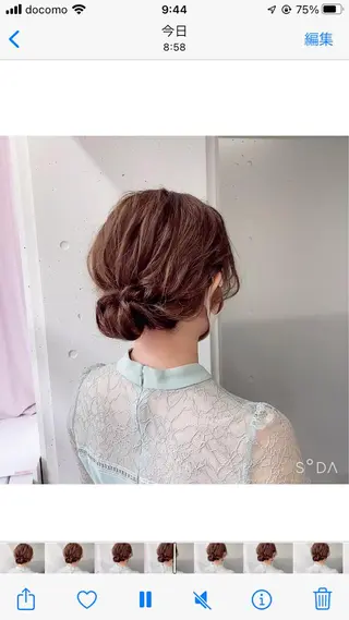 ミディアム ヘアアレンジ ミルミー美容室所属・🦄💒💓齎藤 七海子🦄💒💓のマツエク・マツパデザイン