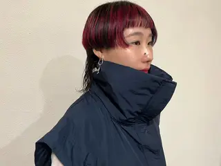 ミディアム カラー パーマ パ ルのヘアスタイル