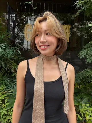 カラー mao 暖色 海外風カラー🌿❤️のヘアスタイル