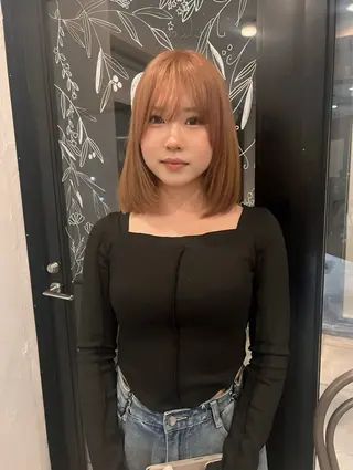 ミディアム カラー 艶髪カラー✨似合わせ No.1🥇渡辺康貴のヘアスタイル