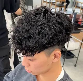 ショート パーマ メンズ メンズパーマ/ 新潟駅/佐藤裕のヘアスタイル