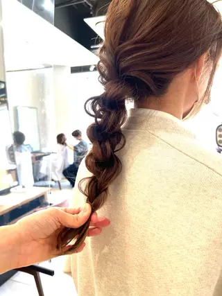 ロング カラー ヘアアレンジ メンズカット曲がる 縮毛矯正佐々木タクマのヘアスタイル