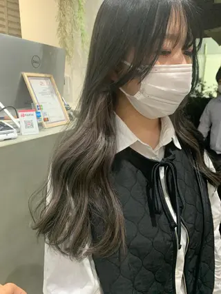 ロング カラー ヘアアレンジ kei/透明感カラー /ベージュ/髪質改善のヘアスタイル