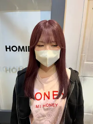セミロング カラー HOMIE TOKYO所属・sora / 渋谷 / ハイトーンのヘアスタイル
