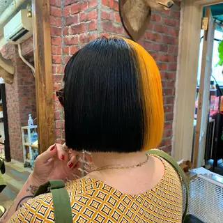 ショート ❤️‍🔥シールエク ＋カラー京❤️‍🔥のヘアスタイル
