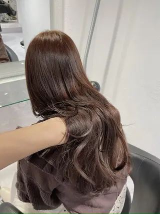 セミロング カラー ✨透明感、艶髪ヘア✨ 韓国ヘア特化💖のヘアスタイル