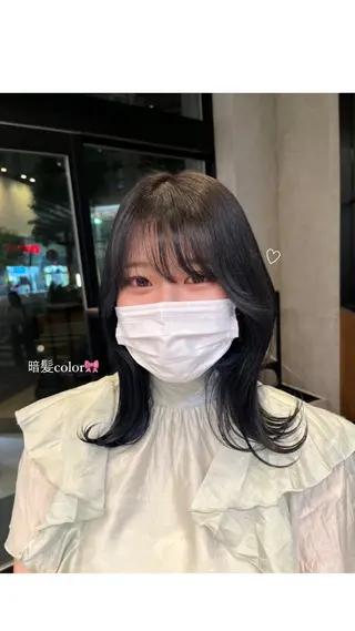 ミディアム カラー yuuri🎀/大宮 /韓国ヘア/レイヤーのヘアスタイル