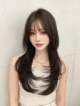 セミロング カラー layercut✂️ レイヤー/髪質改善のヘアスタイル