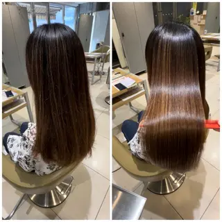 ロング 髪質改善ストレート アオヤギのヘアスタイル