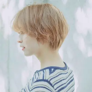 ショート カラー ハイトーン/ボブ/ ハイライト🌱ᩚ涼介のヘアスタイル