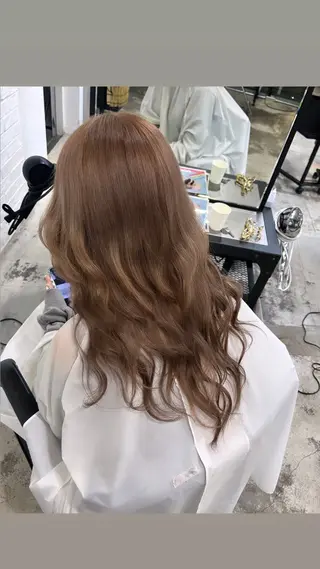 ロング カラー ヘアアレンジ 🎀艶ハイトーン モテ髪🎀さや💜のヘアスタイル