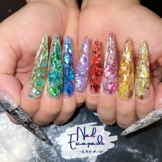 ロング ネイル クロキ 。のネイルデザイン