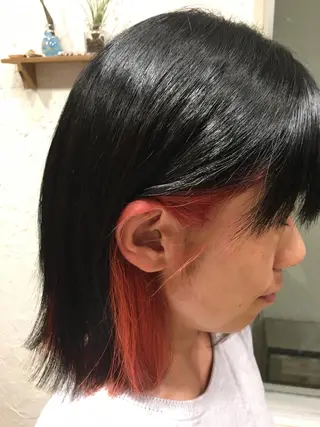 ミディアム カラー 寺門 達也のヘアスタイル