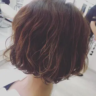 ショート カラー パーマ チーフデザイナー 西川凌史のヘアスタイル