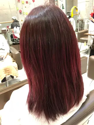 セミロング カラー 大栗 佑也  髪質改善のヘアスタイル