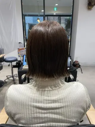 ショート カラー 暖色カラー🍊 ボブ🌿顔周りcutのヘアスタイル