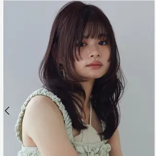 セミロング カラー パーマ ヘアアレンジ 小野寺瑞希 /最小顔カットのヘアスタイル