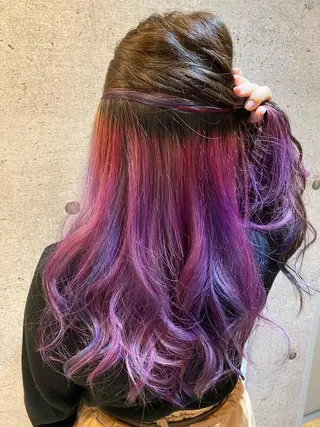 セミロング カラー 久保 敏之のヘアスタイル