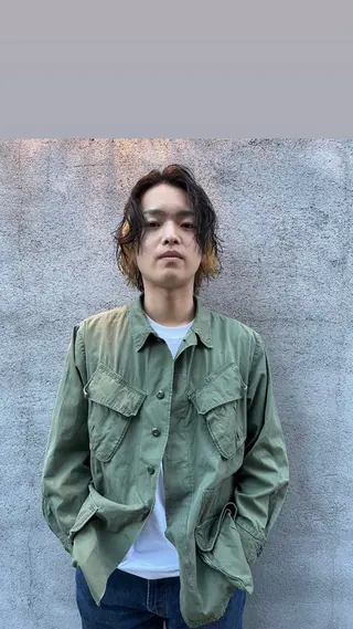 ミディアム パーマ メンズ パーマ／透明感 🍃Hidetoraのヘアスタイル