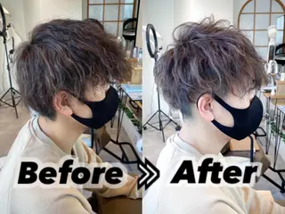 ショート メンズ 大阪ウルフカット ハッシュカットのヘアスタイル