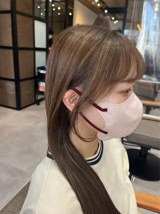 ロング 韓国カット/透明感 Re.Labo岡本のヘアスタイル