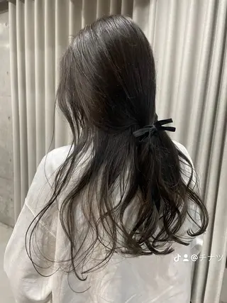 ロング カラー パーマ 表参道/髪質改善・ 透明感 colorのヘアスタイル